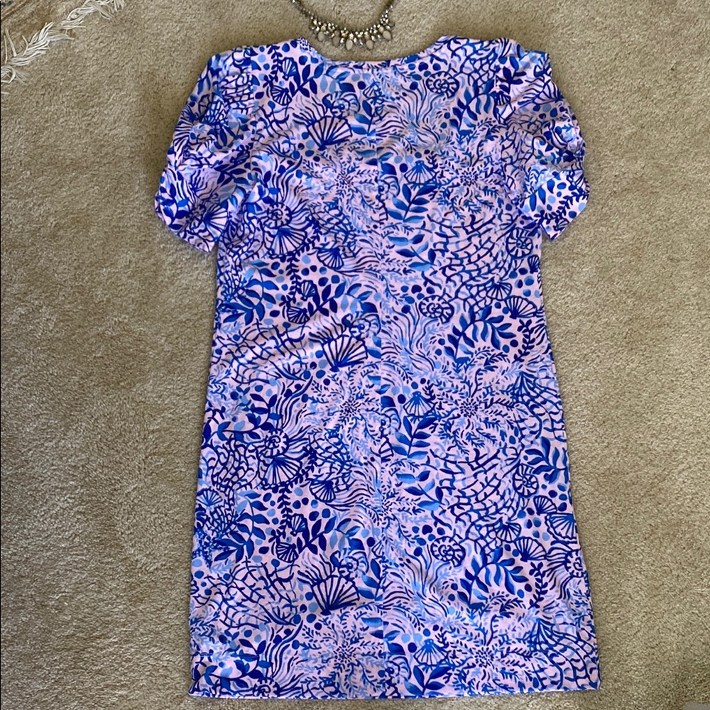 Lilly Pulitzer Blue and Pink Women's Dress, S, NWOT - Picture 9 of 10
